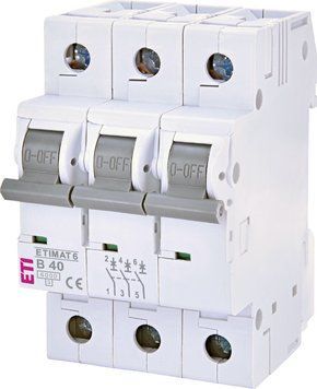 Автоматический выключатель ETIMAT 6 3P B 40А (6 kA)  фото