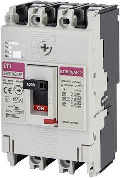 Автоматический выключатель EB2S 160/3SF 100A (25kA, фикс./фикс.) 3P  фото