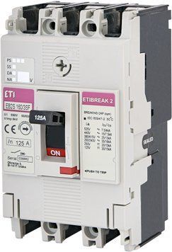 Автоматический выключатель EB2S 160/3SF 125A (25kA, фикс./фикс.) 3P  фото