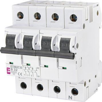 Автоматический выключатель ETIMAT 10 3P+N B 32А (10 kA)  фото