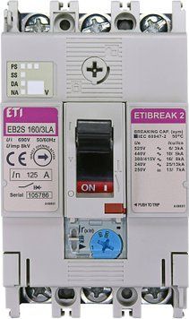 Автоматический выключатель EB2S 160/3LA 125A (16kA, (0.63-1)In/фикс.) 3P  фото