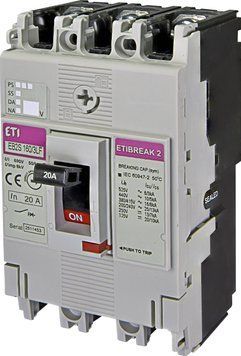 Автоматический выключатель EB2S 160/3LF 20A (16kA, фикс./фикс.) 3P  фото
