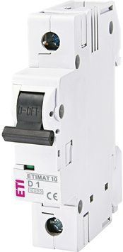 Автоматический выключатель ETIMAT 10 1p D 1А (10 kA)  фото