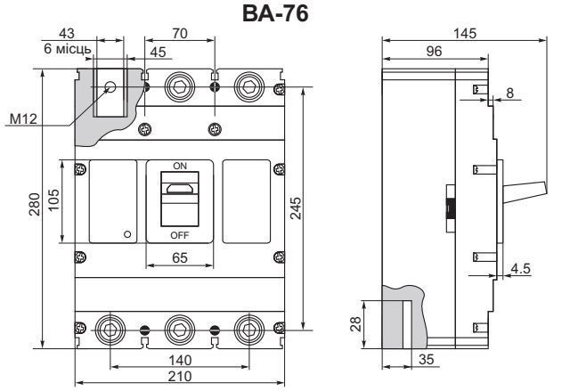 Автоматический выключатель ВА-76 630А 3Р 380В 60кА 8-12In  фото