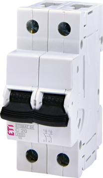 Автоматический выключатель ETIMAT S4 2P C 20A (4,5 kA)  фото