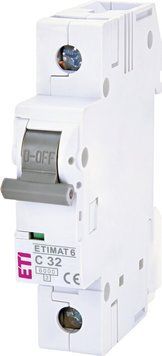 Автоматический выключатель ETIMAT 6 1p C 32А (6 kA)  фото